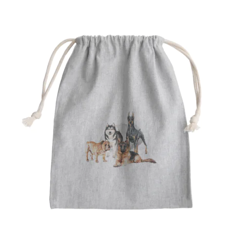 ちょっぴり強面の大きい犬たち。 Mini Drawstring Bag