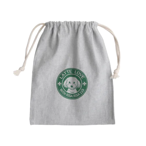 latte with RisaRisa Mini Drawstring Bag