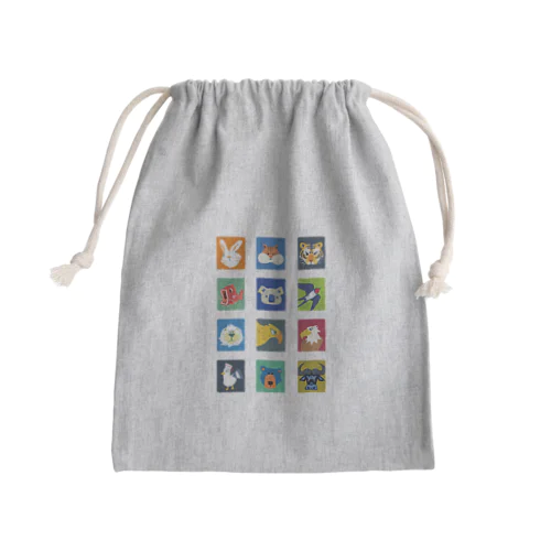 12アニマル Mini Drawstring Bag