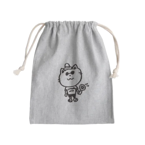 summer cat Mini Drawstring Bag