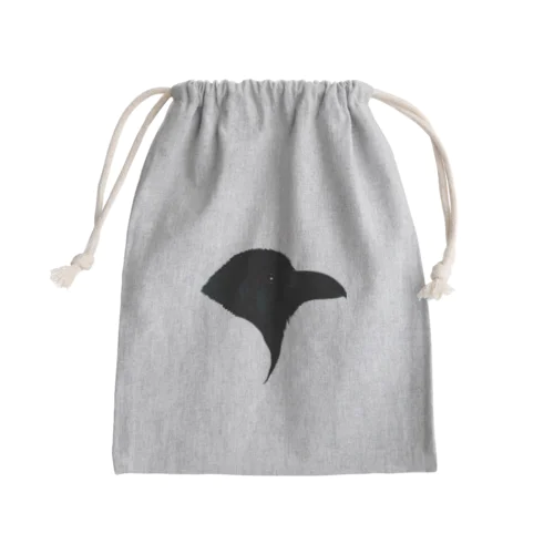 ハシブトガラス Mini Drawstring Bag