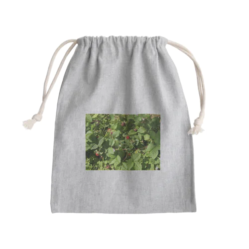 小さな赤い花 Mini Drawstring Bag