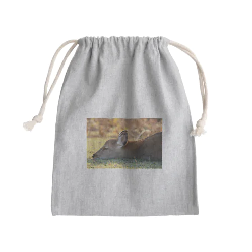 居眠り子鹿 Mini Drawstring Bag