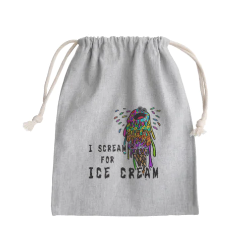 I SCREAM  FOR ICE CREAM 202 Mini Drawstring Bag