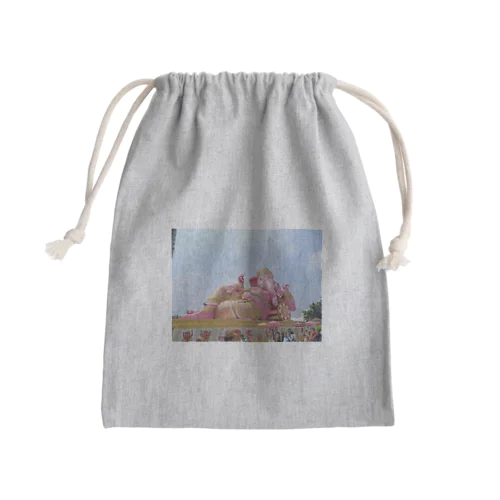 ピンクガネーシャ Mini Drawstring Bag