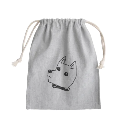 犬を描いてと言われました。 Mini Drawstring Bag