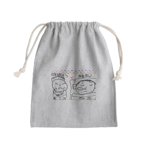 寝怒哀サラウンド Mini Drawstring Bag