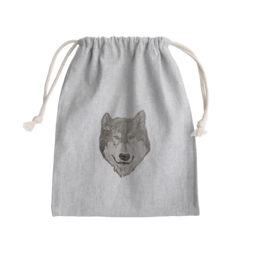 狼 狼犬 グッズ Mini Drawstring Bag