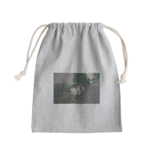 ネコ Mini Drawstring Bag