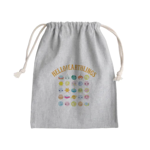 地球の皆さんこんにちは Mini Drawstring Bag