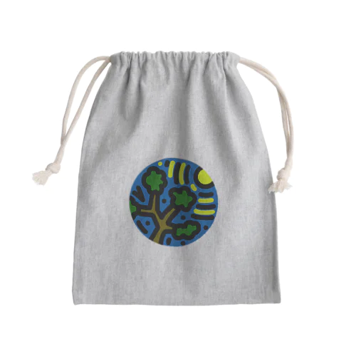 松と月 Mini Drawstring Bag