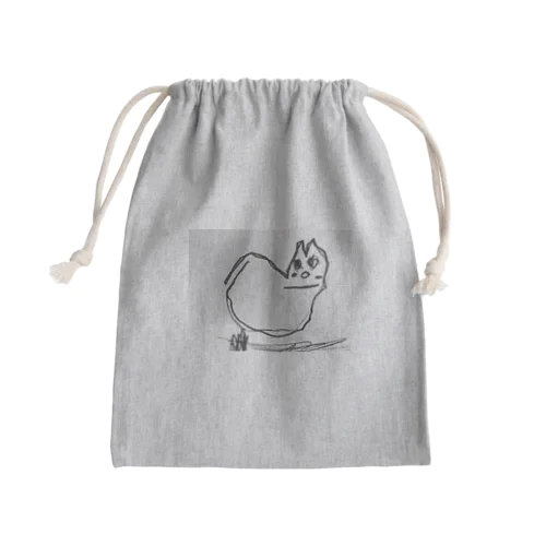 cat ネコ Mini Drawstring Bag