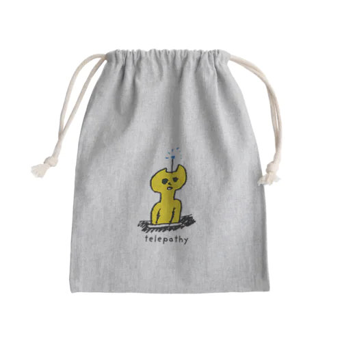 テレパシーくん Mini Drawstring Bag