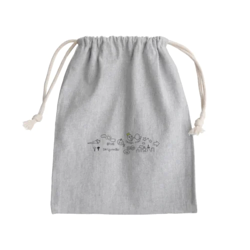 ラクガキ Mini Drawstring Bag