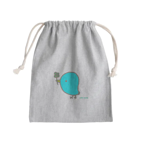 幸せのBlue bird Mini Drawstring Bag