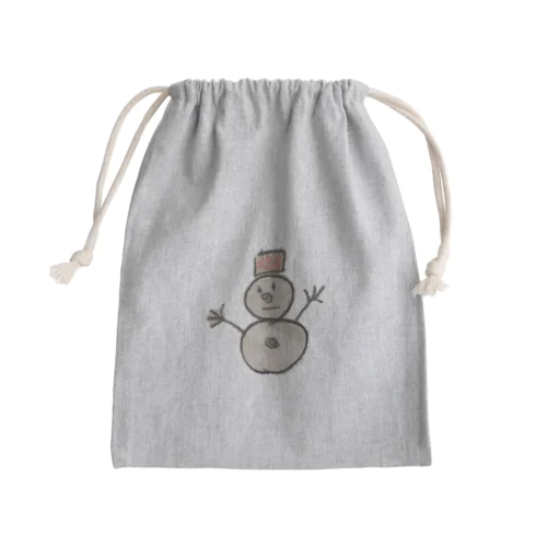 ゆきだるま Mini Drawstring Bag