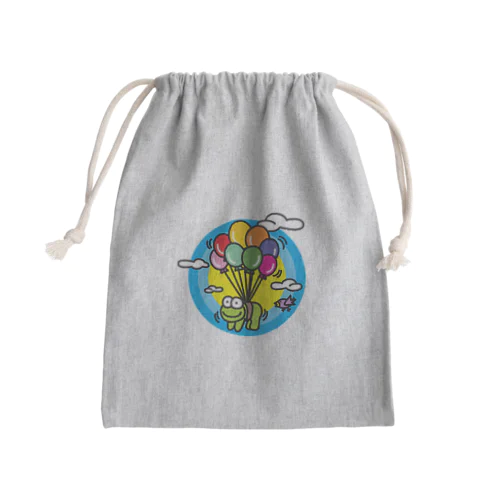 空飛ぶカエル君 Mini Drawstring Bag