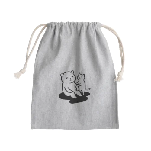 思案するクマ Mini Drawstring Bag