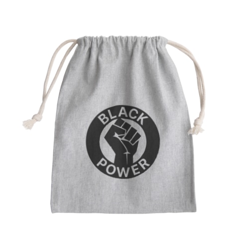 BLACK POWER Mini Drawstring Bag