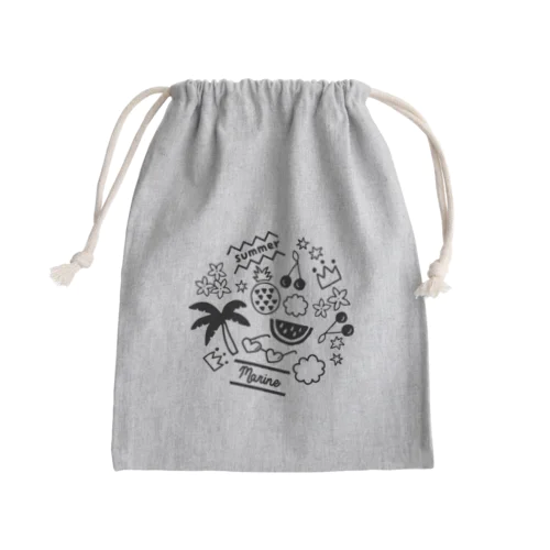 夏をぎゅっと Mini Drawstring Bag