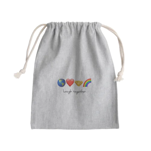 Laugh together 2 Mini Drawstring Bag