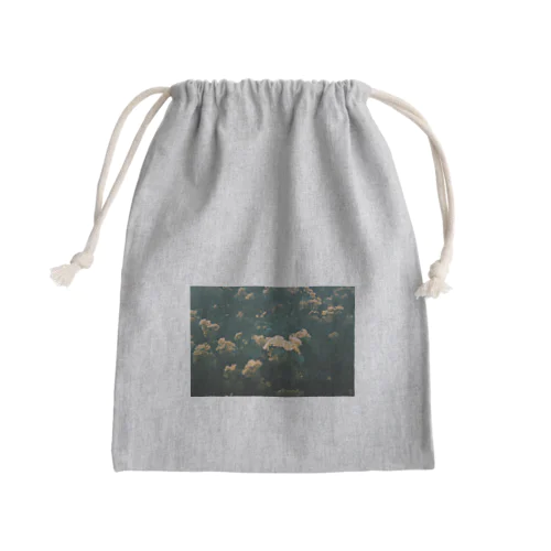 花 Mini Drawstring Bag