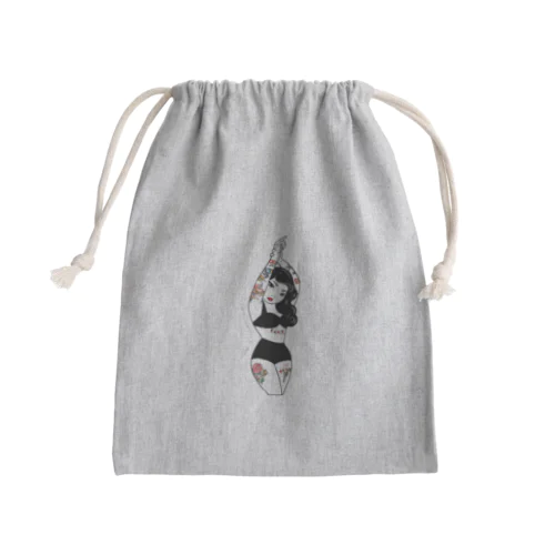 タトゥーガール Mini Drawstring Bag