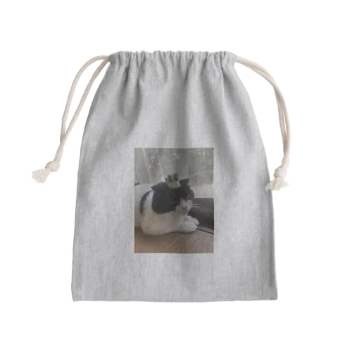 ねこ Mini Drawstring Bag