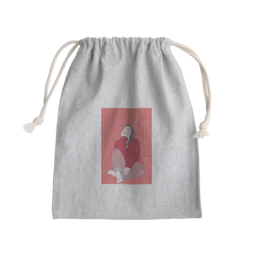 spend a time with me Mini Drawstring Bag