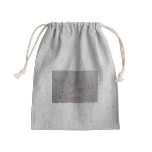 もー Mini Drawstring Bag