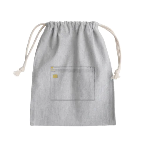 架空のOSのウインドウ・フォルダー画面 Mini Drawstring Bag