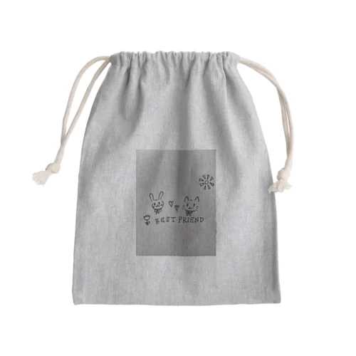 うさねこ仲良し Mini Drawstring Bag