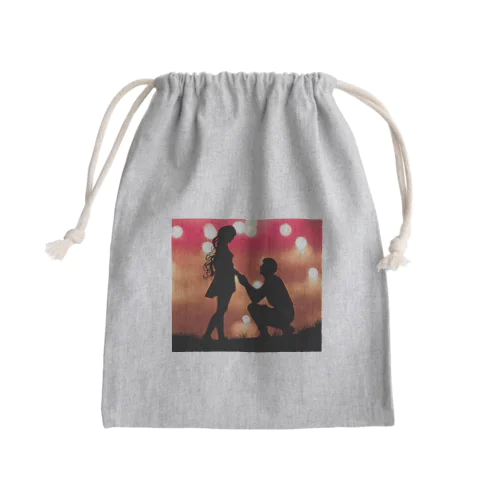 恋人達 Mini Drawstring Bag