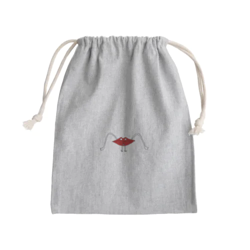 唇さん Mini Drawstring Bag