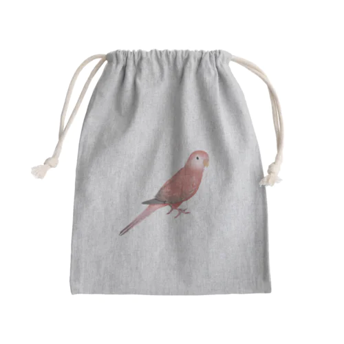 アキクサインコ　ピンク【まめるりはことり】 Mini Drawstring Bag