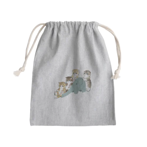 もふもふ渋滞 Mini Drawstring Bag