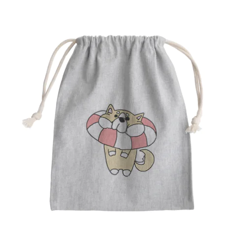 ヘタレ柴犬〜うきわ〜 Mini Drawstring Bag