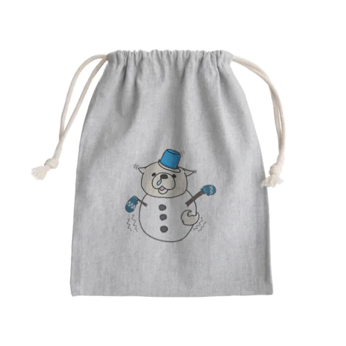 ヘタレ柴犬(白)〜雪だるま〜 Mini Drawstring Bag