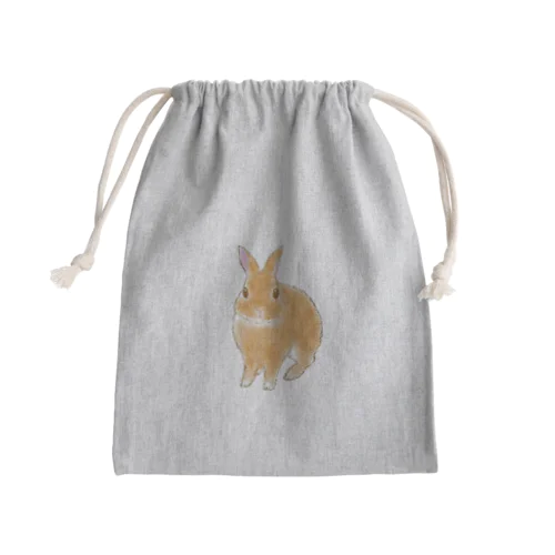 シンプルなうさぎさん Mini Drawstring Bag