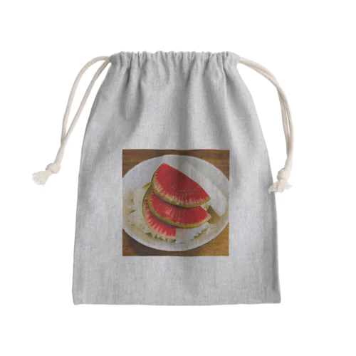 紅芯大根の浅漬け Mini Drawstring Bag