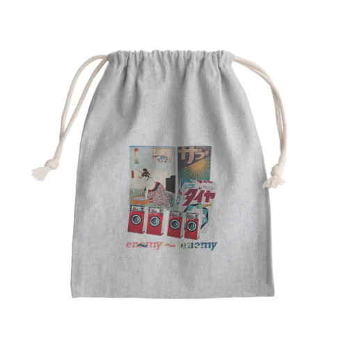 時代を超えてお洗濯 Mini Drawstring Bag