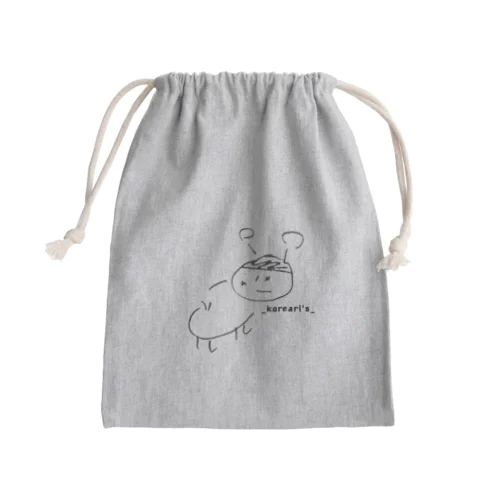 _koreari's_ 英語入り Mini Drawstring Bag