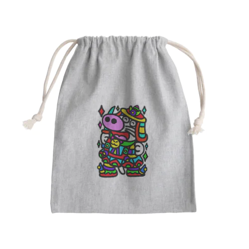 猫のトンパチ・武者ver Mini Drawstring Bag