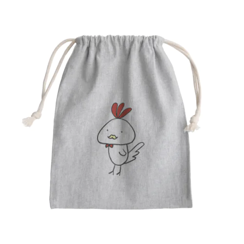 ムッシュにわとり Mini Drawstring Bag