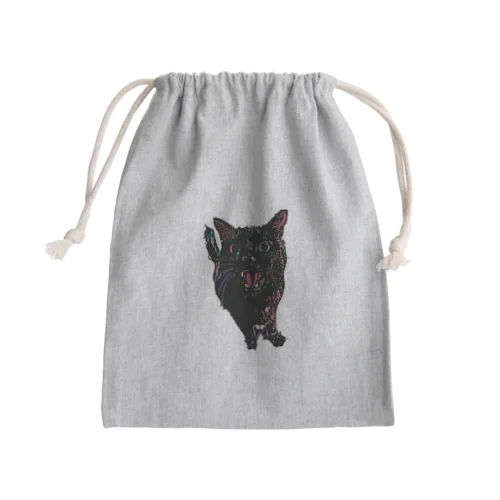 おねだり黒猫。 Mini Drawstring Bag