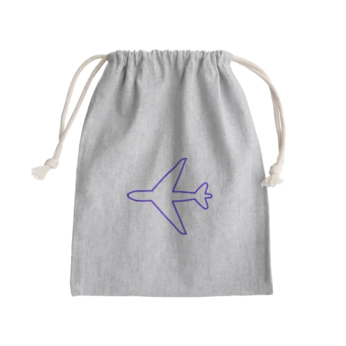 飛行機 Mini Drawstring Bag