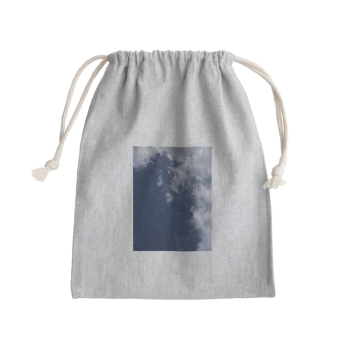 sky blue Mini Drawstring Bag