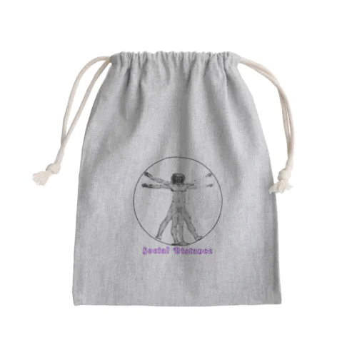 ダ・ヴィンチ的ソーシャルディスタンス Mini Drawstring Bag