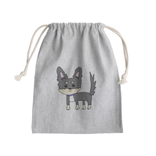 黒チワワくん Mini Drawstring Bag