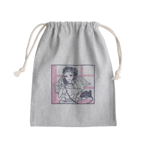 電話の相手（バージンロード編） Mini Drawstring Bag